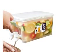 5L Refrigerator Beverage Dispenser - Slim Liquid Container With Tap | Durâble Chilled Drink Server For Milk, Iced Tea, Juice & Cocktails | Leak-Proof Fridge Organizer