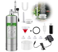 5L Sistema Generador co2 Acuario, Kit Reactor Dióxido para Tanque 60L-300L | co2 reactor Carbono con regulador co2 Acuario, válvula de Aguja, solenoide y medidor de Burbujas, para Plantas de Acuario