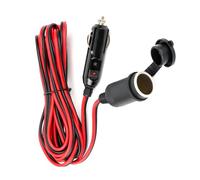 5M 12V cable de extensión de coche,encendedor de cigarrillos cable de extensión con enchufe y toma de corriente, cable de extensión universal impermeable,16AWG cable con fusible de 15A para 12V/24V