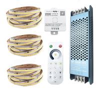 5M 24V WS2811 COB Running Water Flowing Natural White Horse Race Race Addressable LED Strip Lights 360LEDs/M Flexible Ribbon with SP636E Controller RC1 4Zone Remote Power (Cool White, 15M RB1 Vollsatz