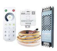 5M 24V WS2811 COB Running Water Flowing Natural White Horse Race Race Addressable LED Strip Lights 360LEDs/M Flexible Ribbon with SP636E Controller RC1 4Zone Remote Power (Naturweiß, 5M RB1 Vollsatz)