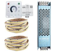 5M 24V WS2811 COB Running Water Flowing Natural White Horse Race Race Addressable LED Strip Lights 360LEDs/M Flexible Ribbon with SP636E Controller RC1 4Zone Remote Power (Cool White, 10M RC1 Vollsatz