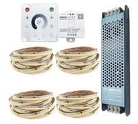 5M 24V WS2811 COB Running Water Flowing Natural White Horse Race Race Addressable LED Strip Lights 360LEDs/M Flexible Ribbon with SP636E Controller RC1 4Zone Remote Power (Cool White, 20M RC1 Vollsatz