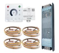 5M 24V WS2811 COB Running Water Flowing Natural White Horse Race Race Addressable LED Strip Lights 360LEDs/M Flexible Ribbon with SP636E Controller RC1 4Zone Remote Power (blanco cálido, 20M RC1