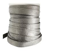 5M/2M Copper Braided Sleeve Tape Metal Mesh ID 2mm~28mm Conduit Wire and Cable Shielding Conductive Protective Hose(Color2,4mm x 5M)