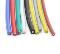 5M 30 28 26 24 22 20 18 16 14 12 AWG UL3135 Cable de alambre resistente a altas temperaturas Cable de cobre electrónico de silicona Flexible suave(Gray,24AWG)
