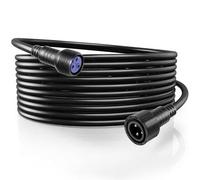 5m Alargador Cable de Alimentación Impermeable Al Aire Libre para Luces, Extensión Lead Alimentacion con Macho Hembra 3 Pines para Luz DMX Prueba de Agua, Conector Alimentacion IP65 Par Led Exterior