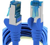 5m Cable de Red, Cable Ethernet y LAN SFTP PIMF Cat6a - transmite hasta 10 Gigabit por Segundo y es Adecuado para switches, routers, módems con Entrada RJ45, azul - 1 pieza