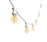 5M Guirnalda Luces Exterior Extensible hasta 500M Cable Blanco E27 Con 10 Bombillas S14 LED 2W (=15W), Impermeable IP65 Guirnaldas Luminosas de Exterior Para Jardín Boda|5M, BLANCO, 10 Bombillas