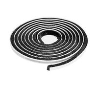 5M Junta de cepillo autoadhesiva, sello de cepillo de puerta, sellado de ventanas, resistente al viento, a prueba de polvo, para puerta y ventana (negro, 7 x 12 mm - 5 m)