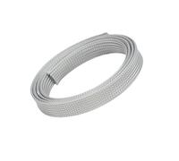 5m/Lot Pure Colour Insulated Braid Sleeving Tight Pet Wire Expandable Cable Sleeve Flame-Retardant Nylon Braided Mesh Tube(Grey,16mm)