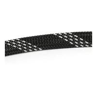 5M Multicolor Pet Insulated Braid Sleeving 2mm - 40mm Expandable Wire Cable Sheath Flame-Retardant Nylon Braided Mesh Tube(Black Silver,10mm)