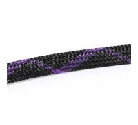5M Pet Insulated Multicolor Braid Sleeving 2mm - 40mm Expandable Wire Cable Sheath Flame-Retardant Nylon Braided Mesh Tube(Black Purple,4mm)