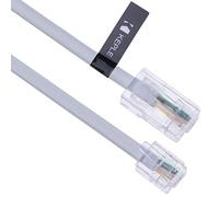 5m RJ11 a RJ45 Cable Módem Ethernet Teléfono de Datos ADSL Parche Banda Ancha Alta Velocidad BT Conexión a Internet 6P4C to 8P8C Piso de Extensión Compatible con Módem, Enrutador, Línea Fija (Blanco)