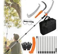5M Sierra Telescópica árboles Con Pértiga Extensible Incluye 2 Hojas Sierra | Sierra Podadora Telescópica Manual Para Jardines Y Silvicultura Incluye 2 Hojas Gafas De Seguridad Y Bolsa De Almacenamiento