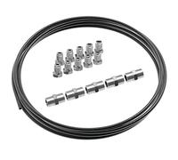 5m Tubo de Freno Ø 4,75 mm en Acero Cobreado Kit + 10 uniones roscadas + 5 conectores M10 x 1 DIN 74 234 Juego de Tubos de Frenos y Accesorios para DIN Flare F