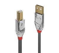 Lindy - Cable USB 2.0 tipo A a B de 5 m, línea Cromo