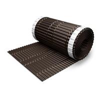 5m x 300mm Pardo grisáceo CINTA DE VENTILACIÓN DE LA CRESTA DEL TECHO aluminio plisado, recubierto con pintura de poliéster tiras adhesivas de butilo RAL 8019 [500cm x 30cm]
