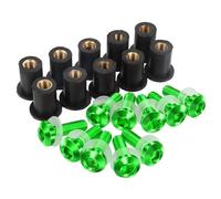 5mm 10 Uds Tornillos Parabrisas Motocicleta Tuerca Para Suzuki GSXR GSX-R 600 750 1000 K1-K9(Green)