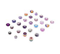 5mm Big Hole Beads | 27Pcs Multi - Style DIY Bead Accessories for Jewelry Making/Bracelets/Necklaces | Exquisite Acrylic Composite Beads with 0.2 Inch Aperture (C)