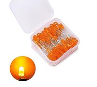 5mm Diodos LED, 80 Piezas Diodos Led Alta Luminosidad, Diodo Emisores de Luz LED para Proyectos Científicos de Bricolaje, LED Electrónicos de Iluminación, Naranja