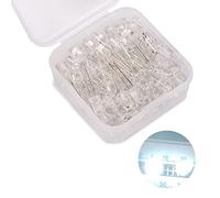 5mm Diodos Led, 80 Piezas Emisores Diodos Emisores de Luz Led, Diodo Led de Alta Luminosidad, 3V Diodo Led Multicolor para DIY Proyecto de Ciencia Componentes de Iluminación Electrónica (Blanco)