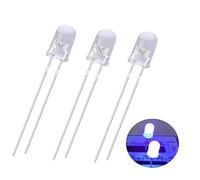 5MM Diodos LED UV, Cabeza Redonda Diodos Emisores de Luz UV Diodo Led para Proyectos Científicos, Escolares y DIY, 80 piezas