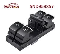 5ND959857 para VW Golf 5 6 GTI MK5 MK6 Jetta Tiguan Passat B6 CC Seat Leon MK2 Skoda Fabia combi roomster Superb 5nd 959 857 Power Window Master Switch botón de Control NO Chrome