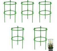 5pack Jaulas para Tomates, Anillo De Soporte para Tomates | Jaula De Soporte para Plantas De Tomate De Estructura Flexible | Enrejado para para Peonías, Tomates, Hortalizas Y Plantas Trepadoras