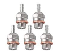 5Packs RC Bujía incandescente #4 N4 Medium Hot Spark Nitro Motor Partes 7017 Compatible con Traxxas Kyosho Redcat HPI HSP 1/8 1/10 RC Auto Truck Buggy