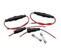 5Pair With 22AWG 20AWG 18AWG 16AWG Wire Cable 6 * 30mm Glass Fuse Holder Screw Type Suitable For 250V 6x30mm 1A-30A Tube Fuses(6A,6x30mm 22AWG)