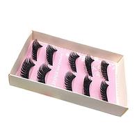 5Pairs Natural Long Cross Makeup Thick Fake Lashes 3D False Eyelashes Extension Clever and attractive