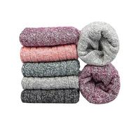 5pairs Women Merino Wool Socks Winter Thermal Soft Business Chunky Knitting Socks for Ladi