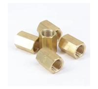 5PC 1/4" Female Thread Brass Pipe Fittings Hex Nut Rod Connector Coupling Plumbing Fittings