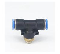 5pc 1/8" Male to Fit Tube O/D 10mm Pneumatic Tee 3 Ways Push in Connector Union Quick Release Air Pipe Fitting Plumbing