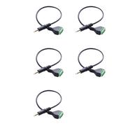 5pc 3.5mm Screw Terminal Adapter Speaker Cable 4-Core Stereo TRRS Male Hole to AV 4 Screw Terminal Balun Connector Cable