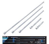 5pc 3/8 Llave de Vaso Extensión Barra Set 100 150 350 450 600mm Extra Largo