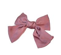 5pc Big Hair Bow Ties Clips Satin Two Layer Butterfly For Women Bowknot Hairpins Trendy Girls Accessories Barrettes(Korea Pink)
