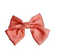 5pc Big Hair Bow Ties Clips Satin Two Layer Butterfly For Women Bowknot Hairpins Trendy Girls Accessories Barrettes(Watermelon Red)