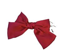 5pc Big Hair Bow Ties Clips Satin Two Layer Butterfly For Women Bowknot Hairpins Trendy Girls Accessories Barrettes(Color1)