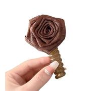 5pc Flower Ponytail Head Rope 7/9/10CM Telephone Line Hair Loop Elastic Bands Spiral Coil Woman Accessories(A-Coffee-9CM)
