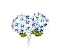 5pc Inlaid Plant Flower Brooch, Crystal Chest, Colorful Diamond(9883UYNCP66211)