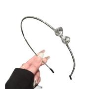 5pc Pearl Rhinestone Flower Hairband Thin Elegant Fairy Headband Korean Bridal Princess Crown Headhoop Accessories(Crystal Bow)
