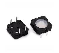 5pc TS-I037 12 * 12 (350G) Transparent soft silicone button Vertical 4-pin in-line reset touch switch