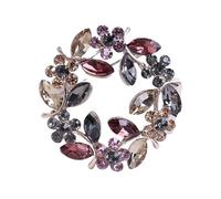 5pc Women Girls Crystal Flower Badges Pin Fashion Creative Rhinestone Shining Brooch Corsages(Color-10)