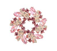 5pc Women Girls Crystal Flower Badges Pin Fashion Creative Rhinestone Shining Brooch Corsages(Color-08)
