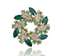 5pc Women Girls Crystal Flower Badges Pin Fashion Creative Rhinestone Shining Brooch Corsages(Gold-color)