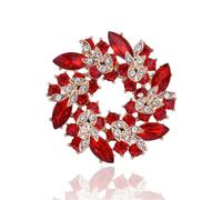 5pc Women Girls Crystal Flower Badges Pin Fashion Creative Rhinestone Shining Brooch Corsages(Silver Plated)