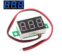 5pcs 0.36? 2 alambres Mini Digital LED Voltímetro Display 4.5V-32V Medidor Tester con protección de polaridad inversa y medición de presión precisa medidor de voltaje amarillo rojo, verde azul (azul)