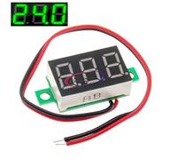 5pcs 0.36? 2 alambres Mini Digital LED Voltímetro Display 4.5V-32V Medidor Tester con protección de polaridad inversa y medición de presión precisa medidor de voltaje amarillo rojo, verde azul (verde)